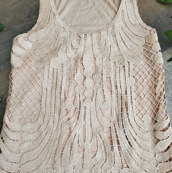 Express Knitted Tank Top Gold S - Picture 3 of 5